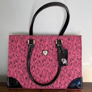Diane Von Furstenberg Elegant Pink Heart Pattern Tote Bag or Computer Bag